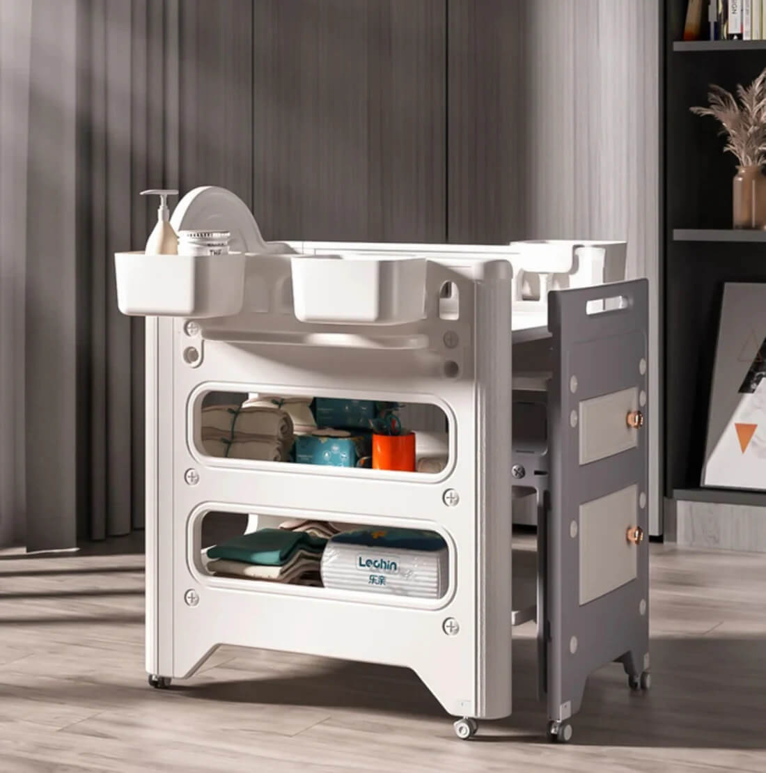 Multifunctional Bathroom Baby Pull out Diaper Changing Table